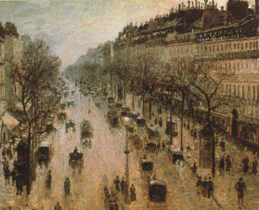 The Boulevard Montmartre on a Winter Morning